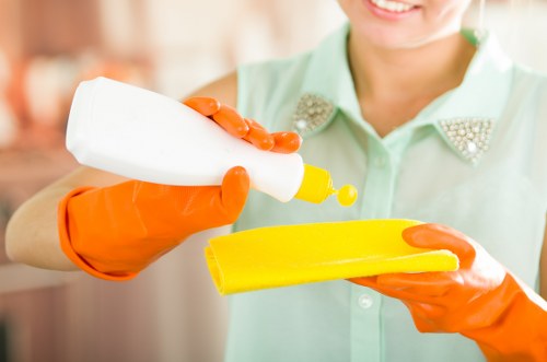 Protective equipment and safe cleaning products used by carpet cleaners